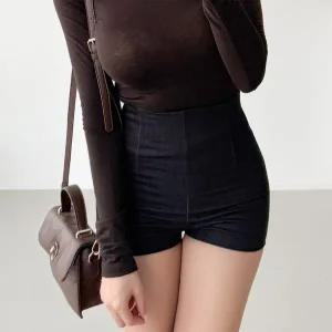 [옷자락]여성 하이웨스트 스판 속바지 슬림핏 숏 팬츠
