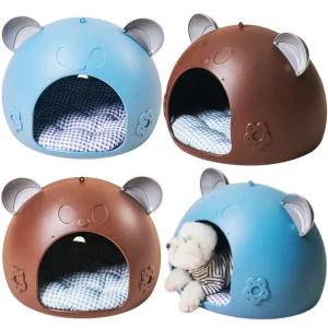 곰돌이 반려견 하우스 플라스틱 강아지 집 펫 고양이 숨숨집