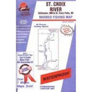 세인트 크룩스 강 낚시 명소 지도 (스틸워터에서 폭포까지)