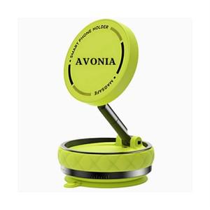 AVONIA 진공 흡착식 차량용 자동차 핸드폰 휴대폰 마트폰 거치대 네온라임 1개