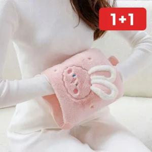 토끼 인형 쿠션 물주머니 주머니 달린 보온 온찜질 겨울 난방 포켓