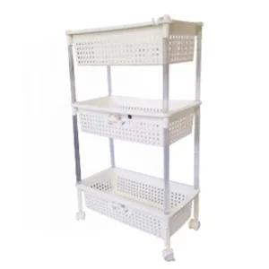 이동식 화장실선반 3단 대 욕실정리대 욕실정리함 욕실수납선반 코스모스 욕실선반 선반