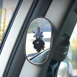 광각미러 사각지대 보조거울 타원형 블랙 한쌍 사이드미러