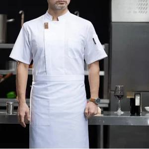 베이커리 쉐프복 조리 주방장 반팔 호텔 일식 화이트
