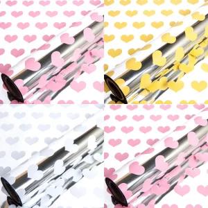 디자인랩 심플하트 대 증착 롤포장지 375mmX17m 랜덤색상