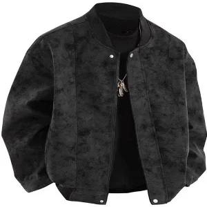 스웨이드 자켓 재킷 가죽 점퍼 세무 잠바 류타오 아메리칸 레트로 복고풍 엔틱 남자 남성 봄 아웃도어 방풍