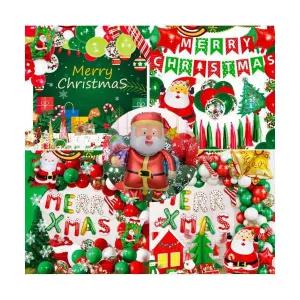 요즘핫이슈크리스마스풍선 풀세트 은박풍선 포토존 홈파티 데코 레더링풍선 루돌프 교회 어린이집 카페 식당