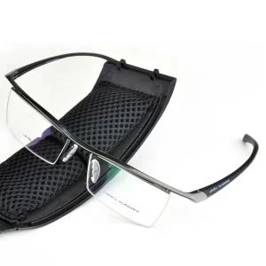 초경량 티타늄 안경테 일본 실버 하프 고급 반뿔테 남자 반무테