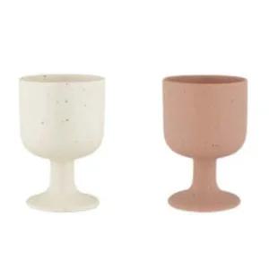 니코트 와인잔 세트 컵 선물 신혼 자취 2P 코튼 로즈