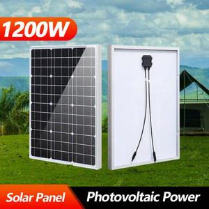 태양광 패널 1200W 18V 유리 키트 파워 뱅크 포함 가정 캠핑을 고효율 휴대용 전원