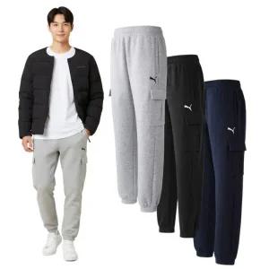 코스트코 푸마 남성 플리스 카고 조거 바지 팬츠 기모 트레이닝 건빵바지 남학생 겨울 츄리닝