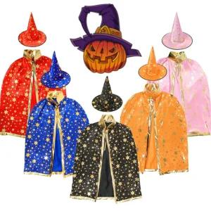 마법망토 마녀의상 망토모자세트 별무늬 코스튬소품