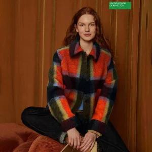 [베네통] 아카이브 체크 숏 코트 BACTA7561_P410651056