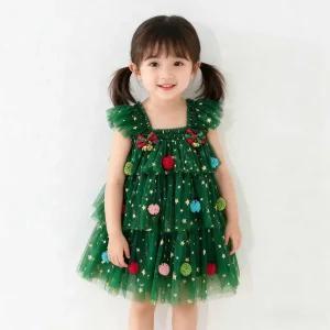 어린이 여아 크리스마스 원피스 드레스 파티 아기