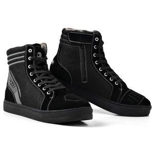 아이언 지아 남성용 모터사이클 슈즈, 측면 지퍼, 발목 지지대, 시프트 패드 블랙 11이 있는 미끄럼 방지 스트리트 캐주얼 라이딩 부츠