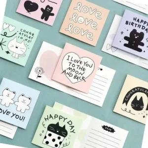 꽃다발 포장 미니카드 고백용 선물 카드 만들기 용품 기념일 감사장 생일