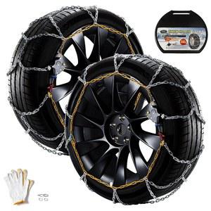 Tesla Model 3 자동차와 호환되는 SUV 타이어 체인용 DEDC 스노우 체인 1분 퀵 핏 전기톱 재사용 가능한 범용 비상 트랙션 폭 215 225 235 245 265 - MS1519 2개 세트