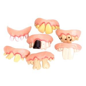 5Pcs 재미 있은 치아 장난감 가짜 틀니 썩은 치아 할로윈 틀니 농담 코스프레 장난 의상 성인을위한