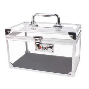 아크릴 투명 저금통 비밀번호 동전 지폐 잠금 금고