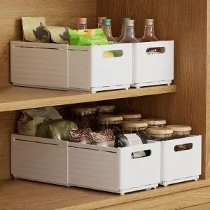 길이조절 펜트리 과자 정리함 팬트리수납함 3개 세트 S