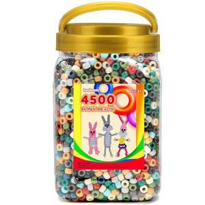 이올림 포니 비즈(4500개 지구 톤 컬러 비즈), 팔찌 제작용 구슬, 공예품, 구슬 용품, 우정 제작.