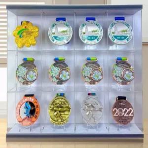 대회 금메달 박스 1개 투명 고급 러닝 거치대 아크릴 마라톤 메달보관함