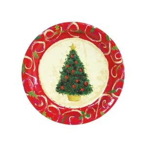18cm크리스마스접시 트리 장식 소품 파티 테이블용품 종이접시 크리스마스 테이블웨어 파티 돌잔치
