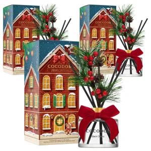 코코도르 크리스마스 카페감성 인테리어 디퓨저 레드솔방울트리 블랙체리 200ml 3개