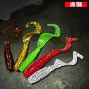 60mm 그럽웜 15개입 빅테일 소프트웜 볼락 광어 우럭 전갱이 아징