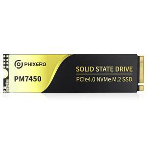 PIXERO PM7450 2TB NVME SSD, QLC, PCIe Gen4x4, M.2 2280 NVMe 내부 게이밍 SSD 읽기 속도 최대 7450MB/s, 그래핀 방열, 노트북, 데스크톱 및 PS5용.