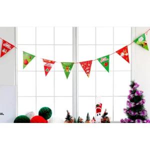 크리스마스 벽장식 산타 깃발 삼각가랜드 교회행사 파티룸 가랜더