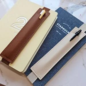 고품질 다이어리 가죽 펜홀더 볼펜꽂이 스케줄러 정리 사무용 단체 판촉물 브라운 WFH9YPS