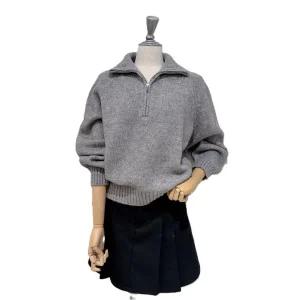 [롯데백화점]난닝구 N451116 카본르 반집업 니트 1125D2ZP012