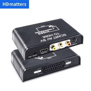 Scart-HDMI 변환기 3-in-1 복합 AV S-비디오 케이블 Scart RCA 입력-HDMI 출력(wii DVD HDTV용)