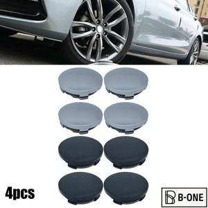 4pcs 60mm 새로운 ABS 블랙 실버 범용 자동차 차량 휠 허브 센터 캡 커버 전기 도금 R60 부드러운 곡선 표