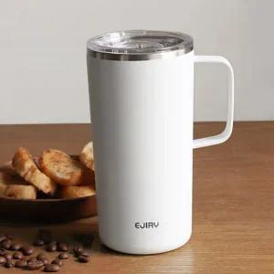 휴대용 텀블러 데일리 사무실 600ml 보온병 텀블러 스테인리스 대용량 세척 음료