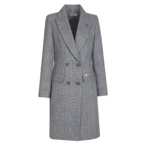 여성 글렌체크 포인트 겨울 정장 울코트