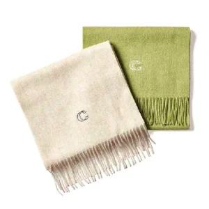 (강)카르페디엠]퓨어울 100% 로고 자수 머플러(MF038)