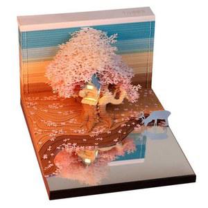 뜯어쓰는 입체달력 벚꽃 약속 드림블루 하우스 입체 조명 디자인 트리 감성 찢는 소품