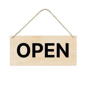 사각 나무문패 DIY 오픈팻말 우드안내판 도어사인 나무문패 명패 나무명패