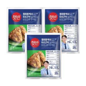 CJ 햇반 파로곤약 닭가슴살 청양고추 주먹밥  400g, 3개