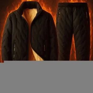 배두툼패딩솜+두툼고급융털 상하세트 남여공용 융털 기모바지 패딩 겨울 상하의세트 기모바지 작업복 남성