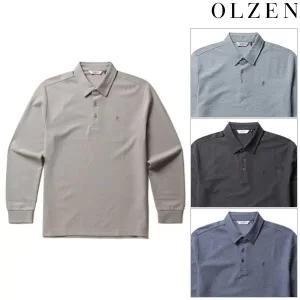[올젠] 남성 와플 긴팔 카라 티셔츠(ZBF3TT1202)