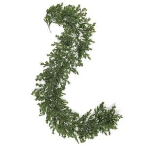 부드러운 솔잎이 있는 구데구 6피트 크리스마스 시더 갈랜드 현실감, 맨틀 벽난로 계단용 인조 그리너리 파인