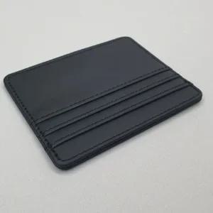 (블랙) 슬림 카드 지갑/가죽/미니/학생/명함/홀더/수납/케이스/다기능/빈티지/신용/파우치/보관/포켓/심플