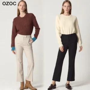 오조크 울혼방 스트레이트핏 슬랙스