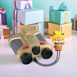 뽀로로 LED망원경 4배율 쌍안경 목걸이 라이트 확대경 어린이장난감 야간사용 자연관찰