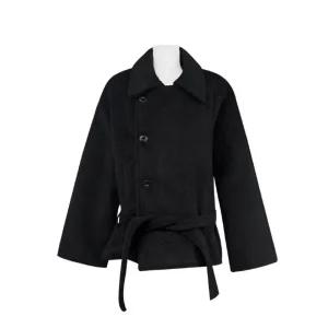 보온모직코트 스타일리쉬한 이중버튼 겨울 울 반코트