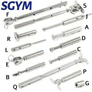 웨지앙카 케이블 난간 와이어 로프 스터드 텐션 토글 앵커 육각 그럽 나사 볼트 크로스 클립 클램프 4개