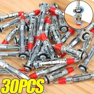 웨지앙카 1030개 몰리 볼트 중공 드 벽 앵커 나사 키트 석고 보드 목걸이 캐비티 콘센트 은못